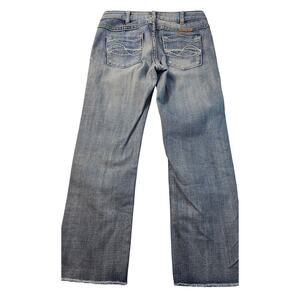 Cowgirl HW DFMI bleached CUT OFF RAW HEM Cowgirl western thick stitch jeans 26